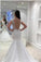 Mermaid/Trumpet V-Neck Tulle Wedding Dresses With Appliques Cap Sleeves Zipper Up