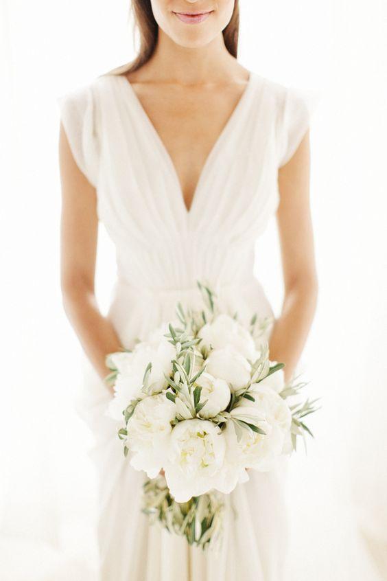 Cheap Elegant A-line V-neck Ruffles Floor-length Chiffon Cap Sleeves Long Wedding Dresses WK669