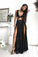 2024 Charming Sexy Sequin Sparkly Simple Rose Gold and Black Split Fashion Prom Dresses WK452