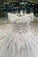 Off The Shoulder A-Line Wedding Dresses Floor Length Lace Up With Appliques