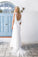 2024 Boho V-neck A-Line White Cheap Lace Chiffon Backless Sash Summer Beach Wedding Dresses WK308
