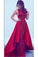 2024 Long New Style Red Scoop Sleeveless Mermaid Satin Beads Prom Dresses WK388