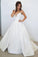 Charming A-Line Spaghetti Straps Ivory V-Neck Lace Sleeveless Wedding Dresses WK377