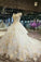 Floral Wedding Dresses A Line With Handmade Flowers Lace Up