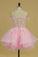 2024 A Line Off The Shoulder Homecoming Dresses With Applique Organza