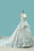 Wedding Dresses High Neck Court Train Tulle With Applique Lace Up Back