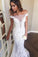 Mermaid Off-the-Shoulder Sweep Train Lace Wedding Dress Wedding Dresses WK256