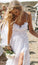 Beach Simple Casual White A-line Princess V neck Spaghetti Straps Wedding Dress WK136