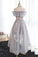 A Line Off Shoulder Grey High Low Homecoming Dress Cocktail Dresses Graduation Dresses WK94