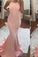 2024 Halter Mermaid Halter Pink Backless Long Sleeveless Floor Length Long Prom Dresses WK766