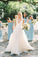 Charming A Line V Neck Backless Ivory Chiffon Pleats Sleeveless Beach Wedding Dresses WK953