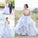 2022 Sparkly Beads Ruffles Organza Scoop Cap Sleeve Lavender Prom Wedding Dresses WK143