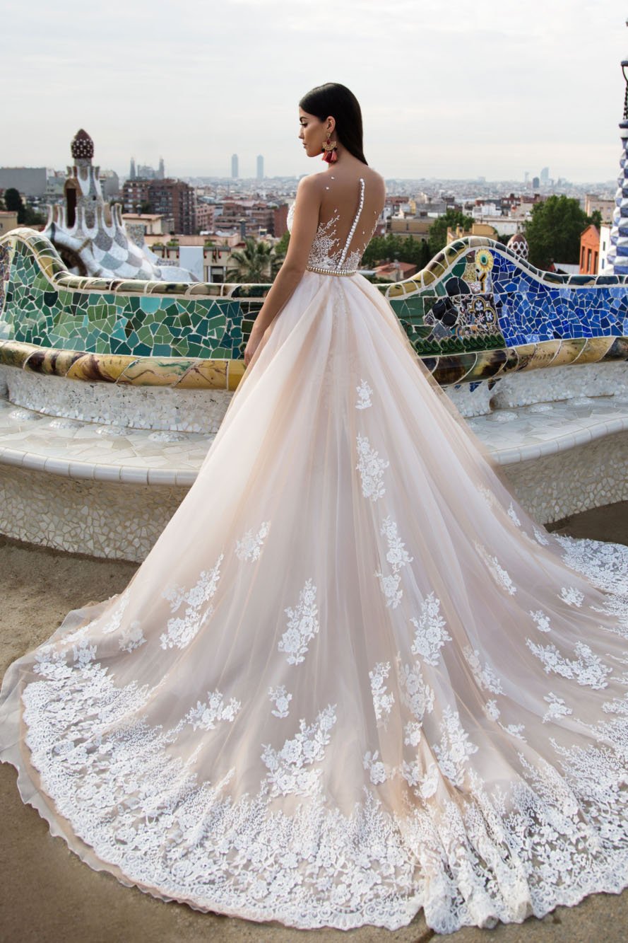 Lace wedding dresses Elegant modest wedding dresses WK245