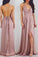 Beach Open Back Side Split Sexy Long Cheap Prom Dresses WK0267