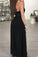 A-line Halter See-through Black Floor Length Appliqued Chiffon Sexy Long Prom Dresses uk