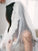Alencon Lace Trim Long Ivory Veil for Wedding Wedding Veil WK867
