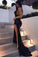 Black Criss-cross Sexy Split Latest Shiny Floor-length Mermaid Sleeveless Prom Dresses WK299