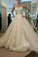 2024 Vintage Lace Champagne Belt Bow A Line Tulle Ruffles Wedding Dresses WK346
