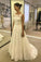 A Line Lace Appliques Tulle Ivory Scoop Long Wedding Dresses Cheap Bridal Dresses WK200