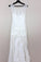 Simple Mermaid Lace Appliques Ivory Cap Sleeves Button Long V Neck Wedding Dresses WK856