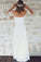 A-Line Off-the-Shoulder Short Sleeves Backless White Lace Boho Wedding Dresses WK365