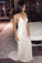 Mermaid Deep V-Neck Sweep Train Backless Criss-Cross Straps Ivory Sequined Prom Dresses WK169