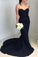 Affordable Strapless Black Sweetheart Elegant Mermaid Long Open Back Bridesmaid Dress WK595